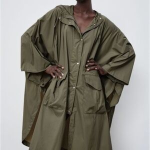Zara waterproof packable raincoat/jacket